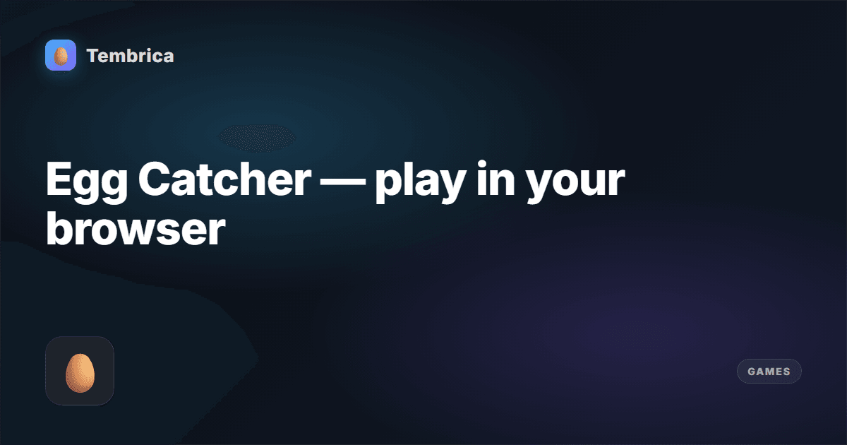 Egg Catcher — Retro LCD Game Online | Tembrica