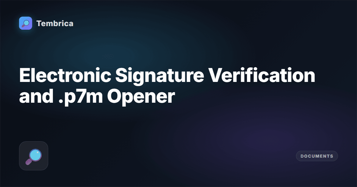Verify an Electronic Signature Online | Tembrica
