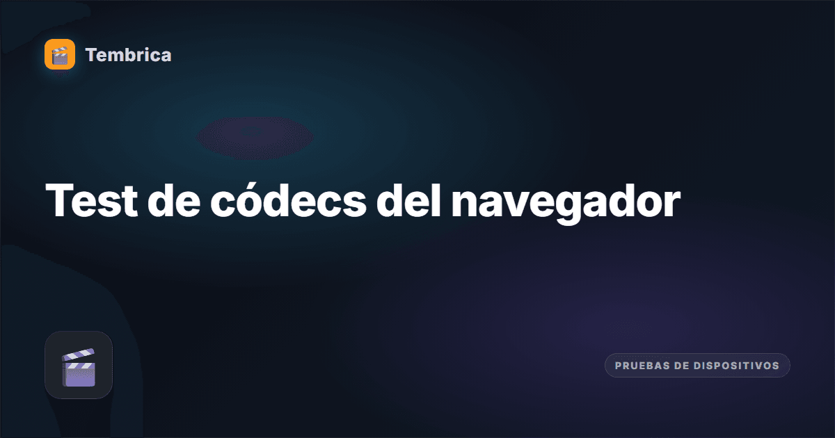 Test de soporte de códecs: H.264, AV1, Opus | Tembrica