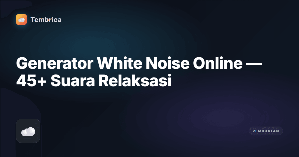 Generator White Noise | Tembrica